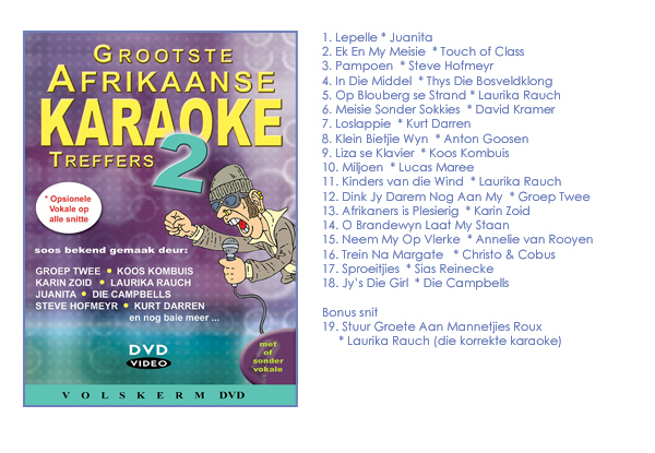 GROOTSTE AFRIKAANSE KARAOKE TREFFERS VOL. 2