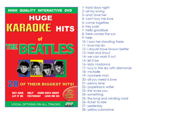 HUGE KARAOKE HITS OF THE BEATLES